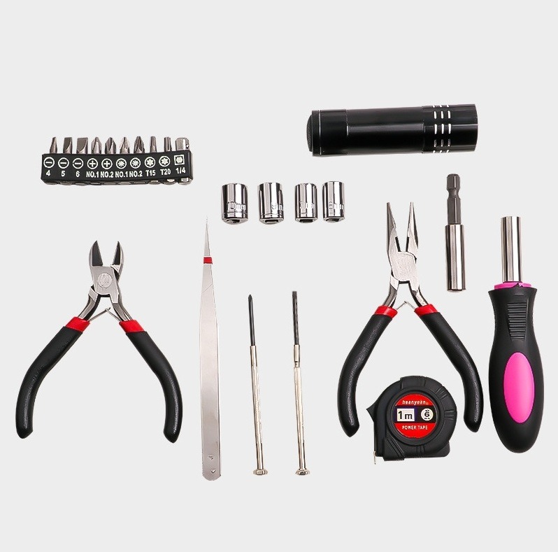 รับผลิตชุดเครื่องมือช่างสีชมพู แบบพกพา Tool kit เครื่องมือช่าง ของแจก รับสกรีนโลโก้ เครื่องมือช่าง ชุดไขควง ของแจกของแถม ของพรีเมี่ยม รับยิงเลเซอร์