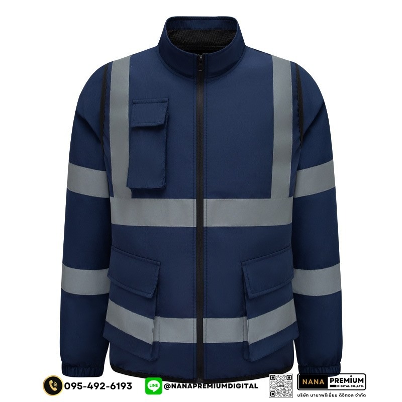 เสื้อแขนยาวนิรภัยติดพัดลม เสื้อสะท้อนแสงมีพัดลม เสื้อนิรภัยติดพัดลม ระบายอากาศ คล้ายร้อน รับผลิตเสื้อสะท้อนแสงและเสื้อเซฟตี้พร้อมบริการสกรีนครบวงจร