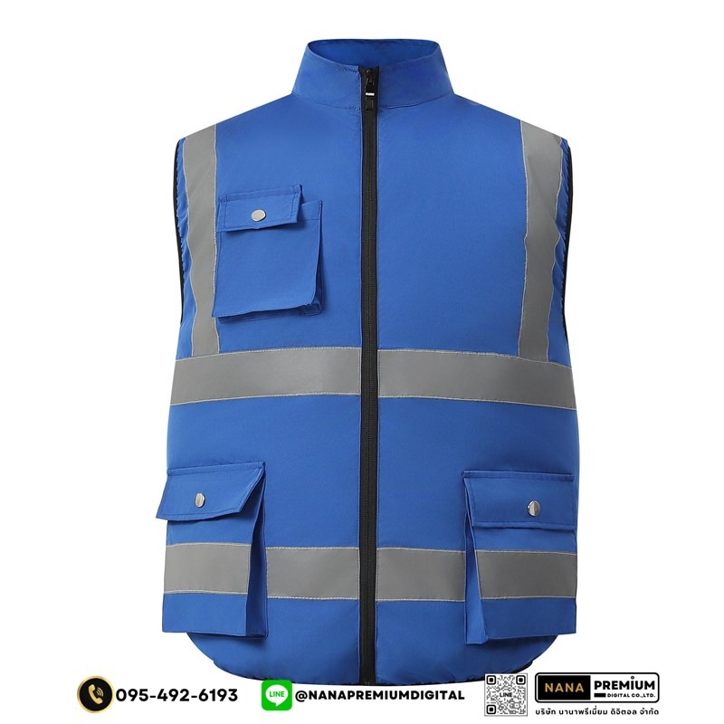 เสื้อกั๊กนิรภัยติดพัดลม เสื้อสะท้อนแสงมีพัดลม เสื้อนิรภัยติดพัดลม ระบายอากาศ คล้ายร้อน รับผลิตเสื้อสะท้อนแสงและเสื้อเซฟตี้พร้อมบริการสกรีนครบวงจร