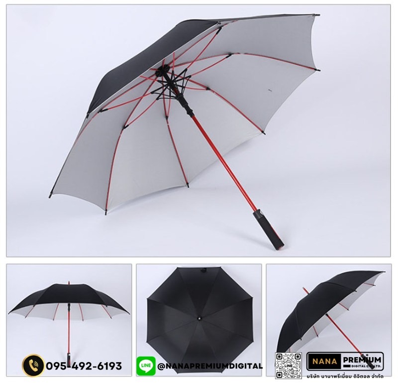รับผลิตร่มกอล์ฟ ด้ามจับแข็งแรง ร่มคันใหญ่ รับสกรีนร่ม รับผลิตร่ม ขายส่งร่ม ร่มแจก ร่มครีม ร่มสร้างแบรนด์ ร่มเครื่องสำอางค์
