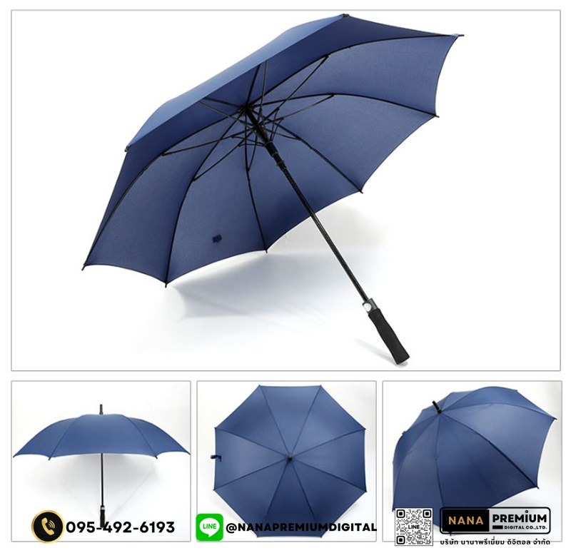 รับผลิตร่มกอล์ฟ ด้ามจับแข็งแรง ร่มคันใหญ่ รับสกรีนร่ม รับผลิตร่ม ขายส่งร่ม ร่มแจก ร่มครีม ร่มสร้างแบรนด์ ร่มเครื่องสำอางค์